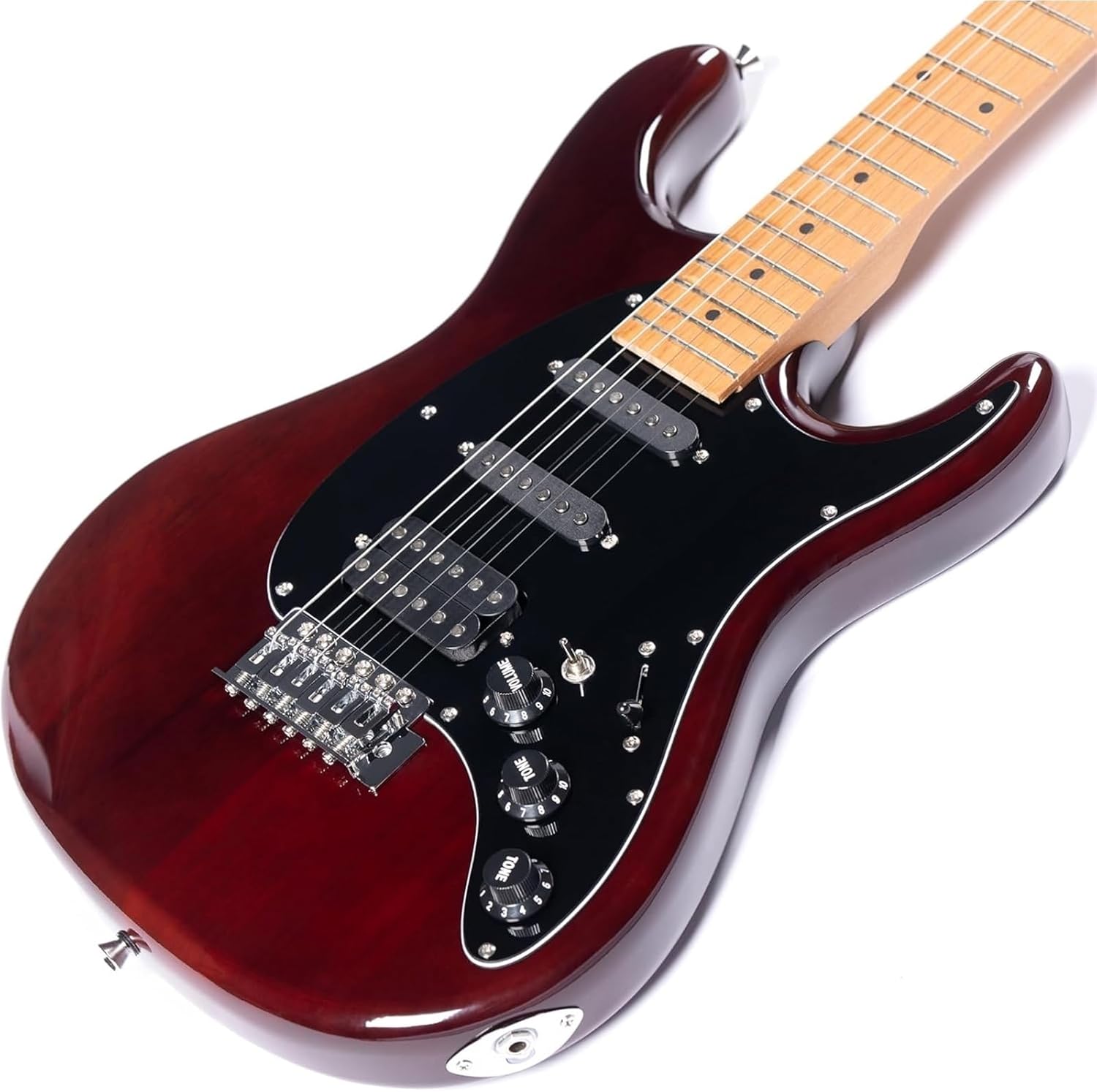 Beginner Electric Guitar Kits Electric Solid Body Guitar Modern For Beginners(Red)