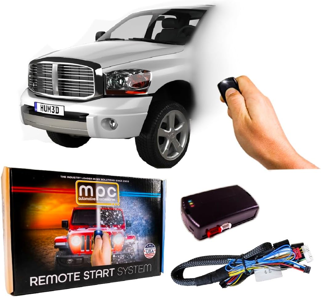 MPC Factory Remote Activated Remote Start Compatible with 2008 Dodge RAM 1500/2500/3500 - Gas - Plug-n-Play - Premier USA Tech Support