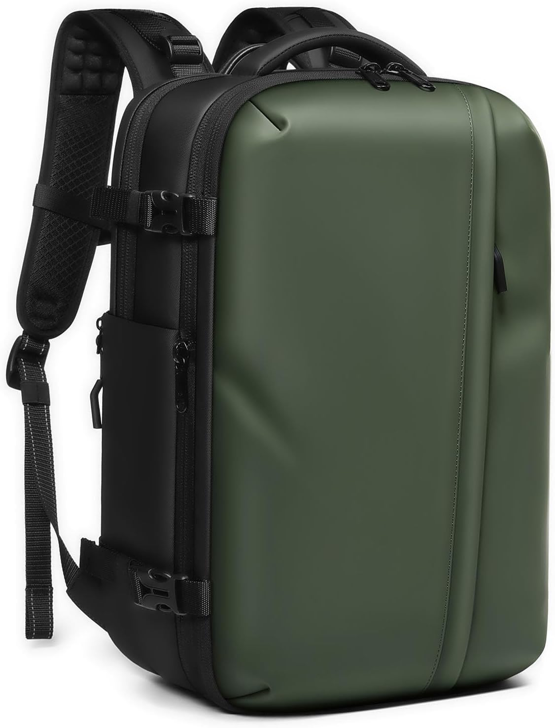 Vacuum Seal Backpack, 25L - 60L Expandable Carry On Compression Backpack with Lock, Travel Vacuum Storage Bags Backpacks for Short Trip Business (OD Green)