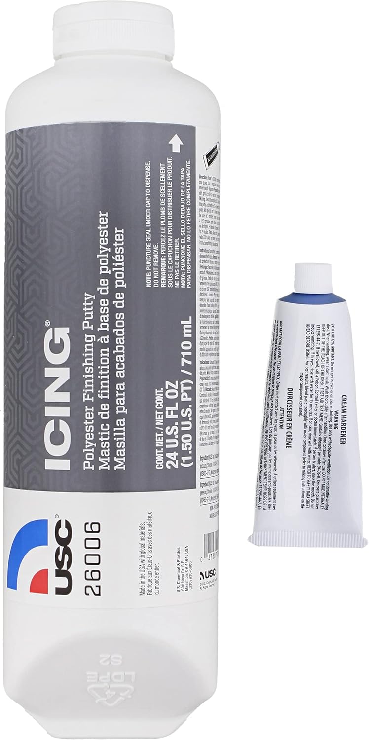 USC 26006-6 Case Of 6 24 fl. oz. Autobody Icing® Polyester Finishing Putty