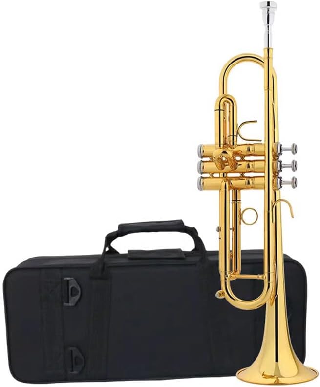 B-Flat Trumpet Instrument, Western Instrument for Band, Wind Instrument for Beginners Professional Performance Level, Festival Celebration
