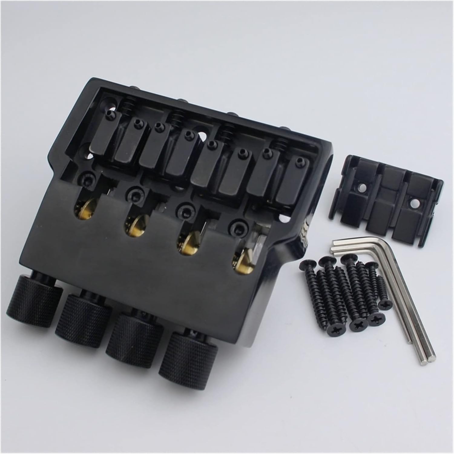Black 4 String Headless Bass Bridge for Electric Guitar Electric Guitar Bridge