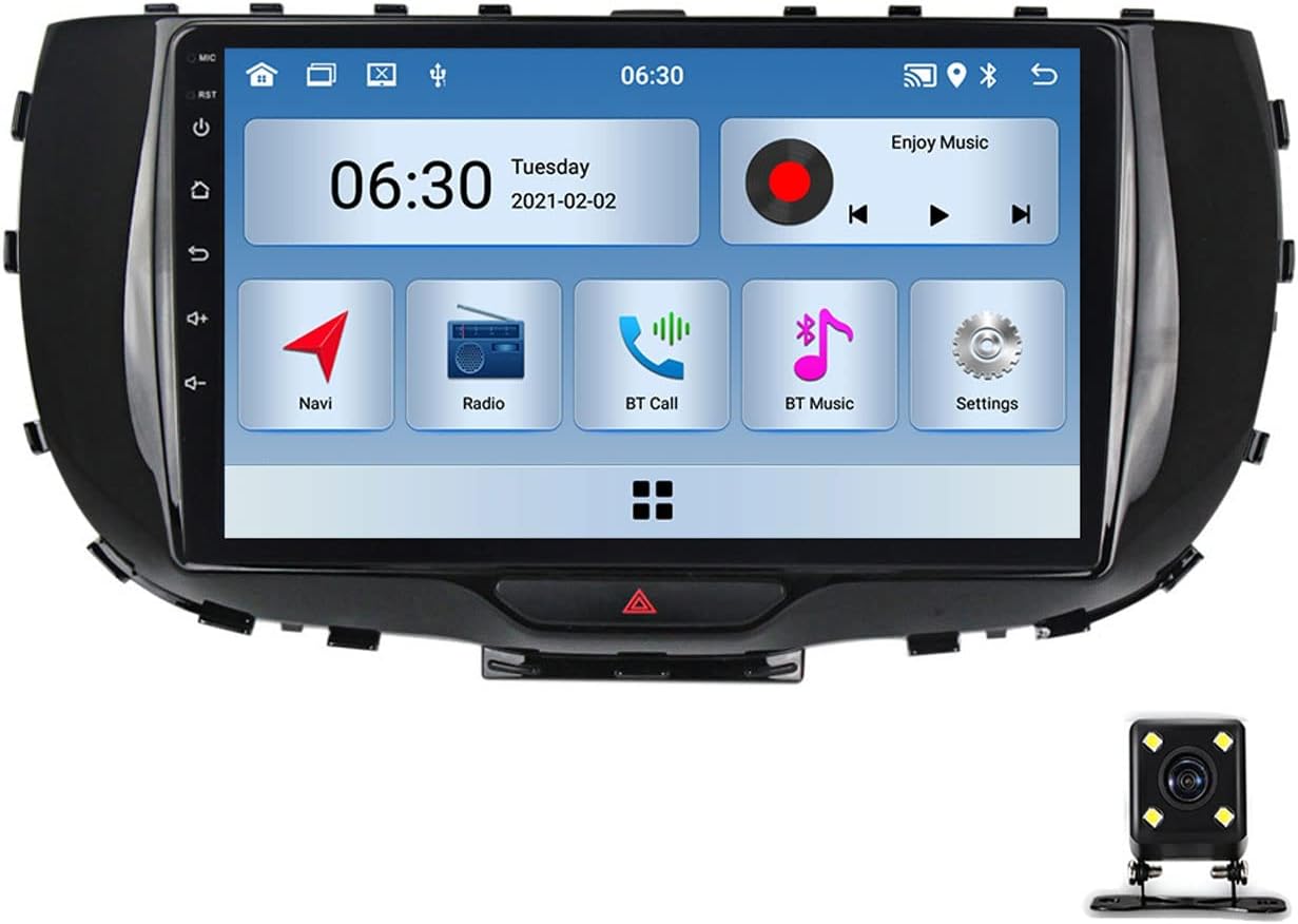 Double Din Car Stereo, 9 Inch Touchscreen Car Radio Bluetooth Multimedia Player for Kia Soul SK3 2019~2020 with Backup Camera, Mirror Link, Carplay, Android Auto, GPS FM Radio