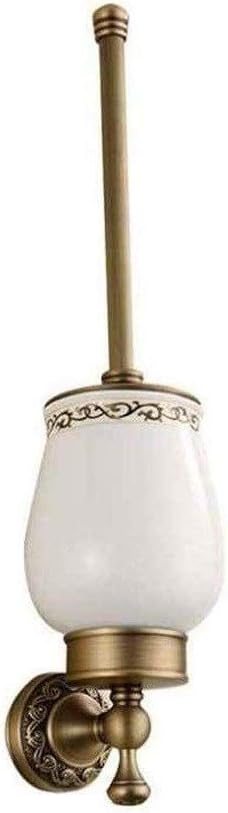 Decorative Toilet Cleaning Bowl Brush with Holder and Lid Scrubber, Space Saving Design