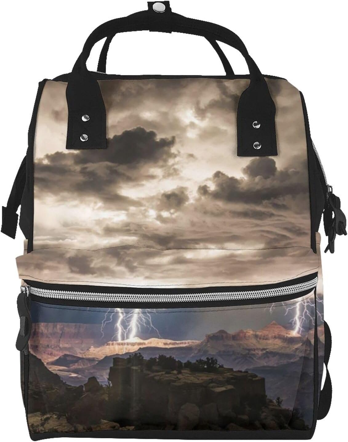 Lightning Dark Cloud Print Diaper Bag Nappy Bags Multi-Function Large Capacity Mummy Backpack For Travel