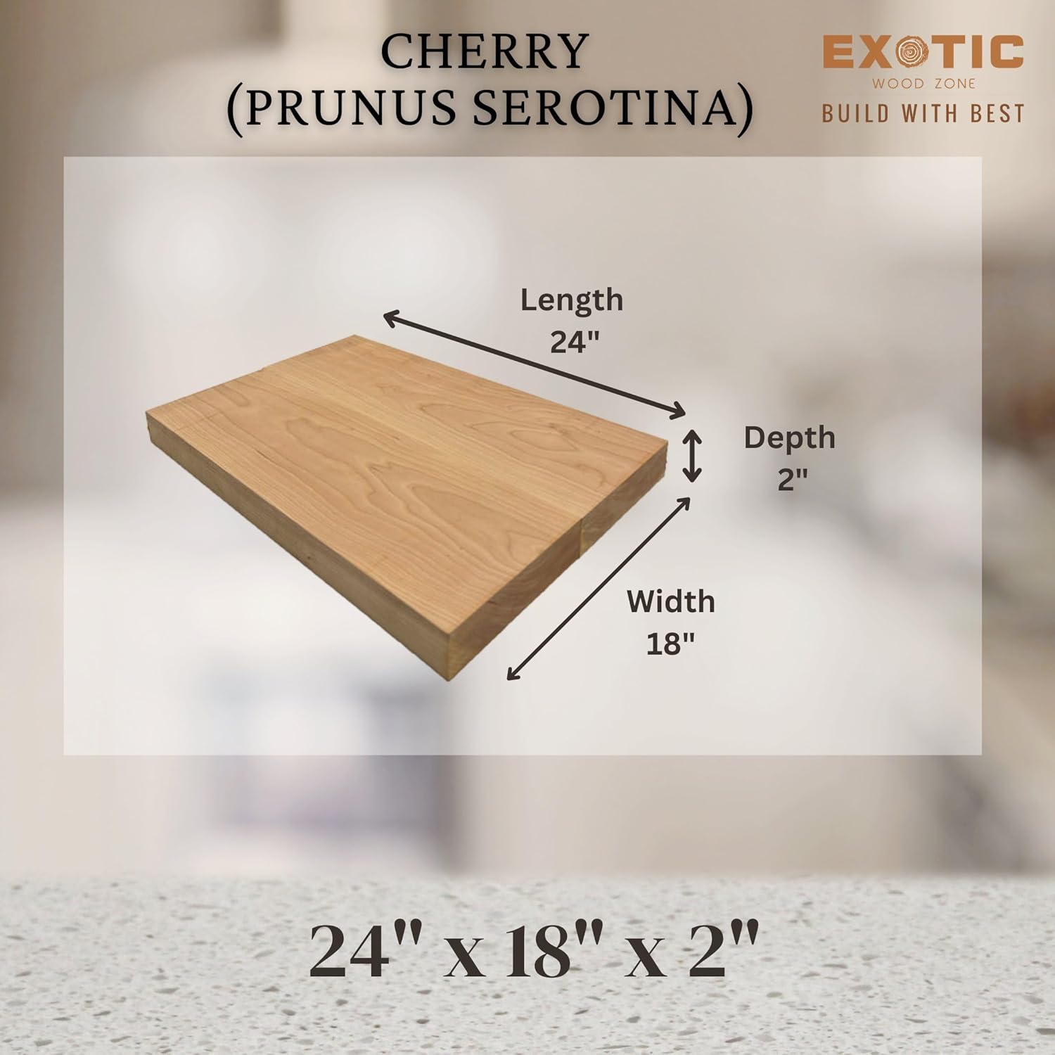 Exotic Wood Zone|American Black Cherry Expolrer Electric/Bass Guitar Luthier Tonewood Body Blank| 24