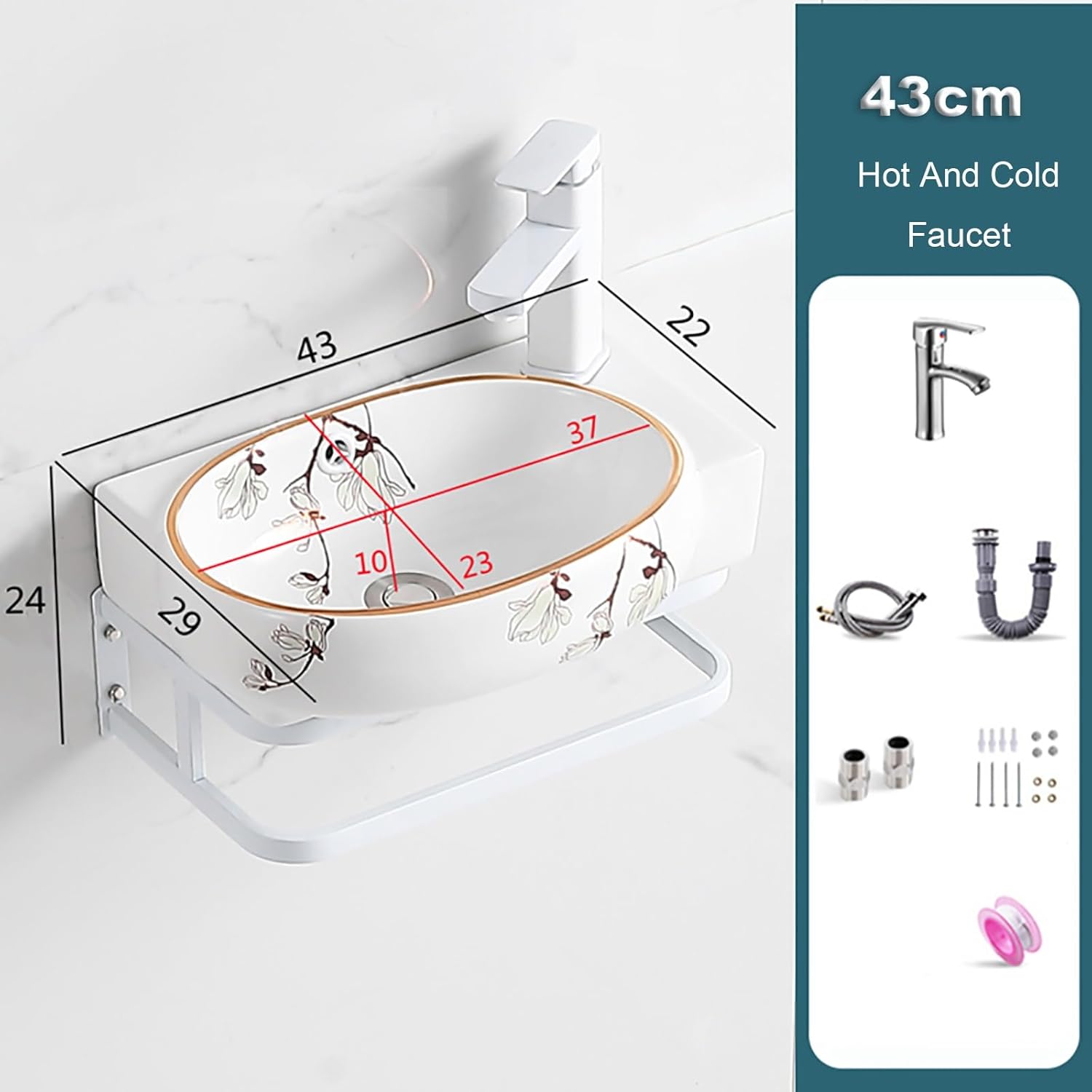 Corner Vanity Bathroom,Vitreous China Bathroom Sink,Small Wall Mount Corner Bathroom Sink,Faucet and Drain Combo,Sink Wall Mounted Utility Washing Hand Basin Design. (Size : Low Configuration)
