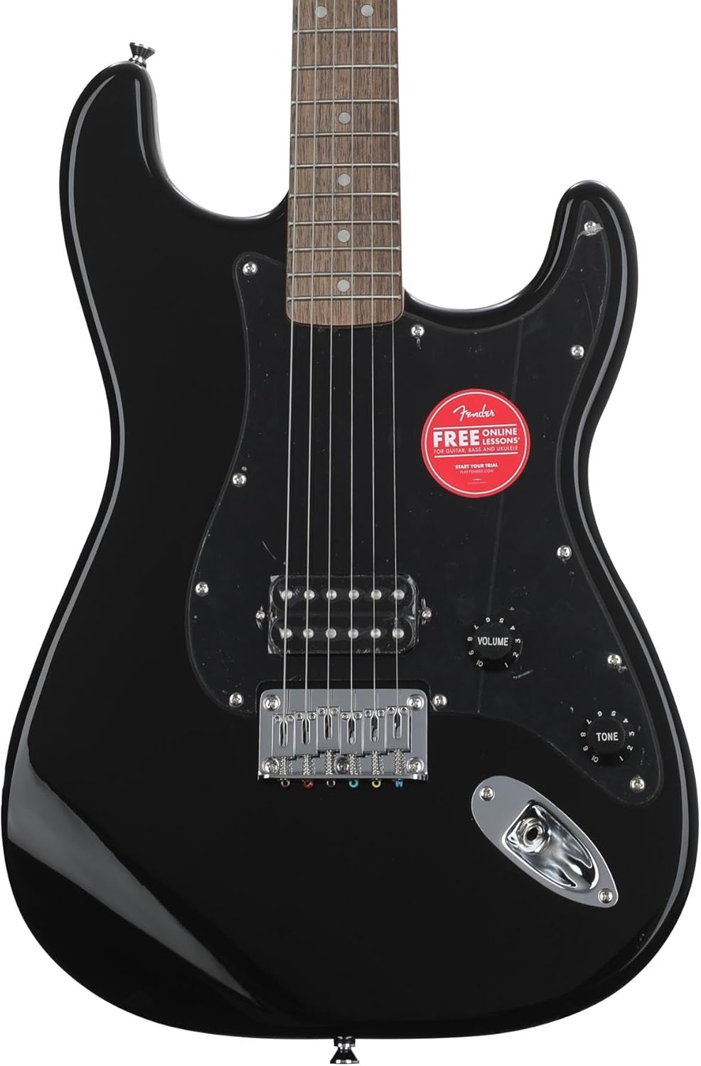 Squier Sonic Stratocaster HT H Electric Guitar Essentials Bundle - Black