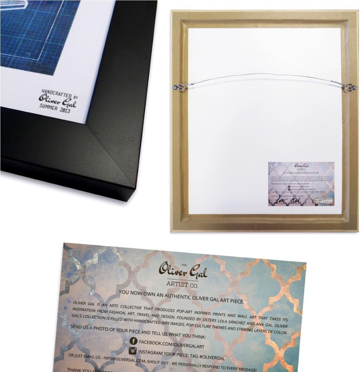 Oliver Gal Trombone Musical Instrument 1902 - Blue Framed Art, 26