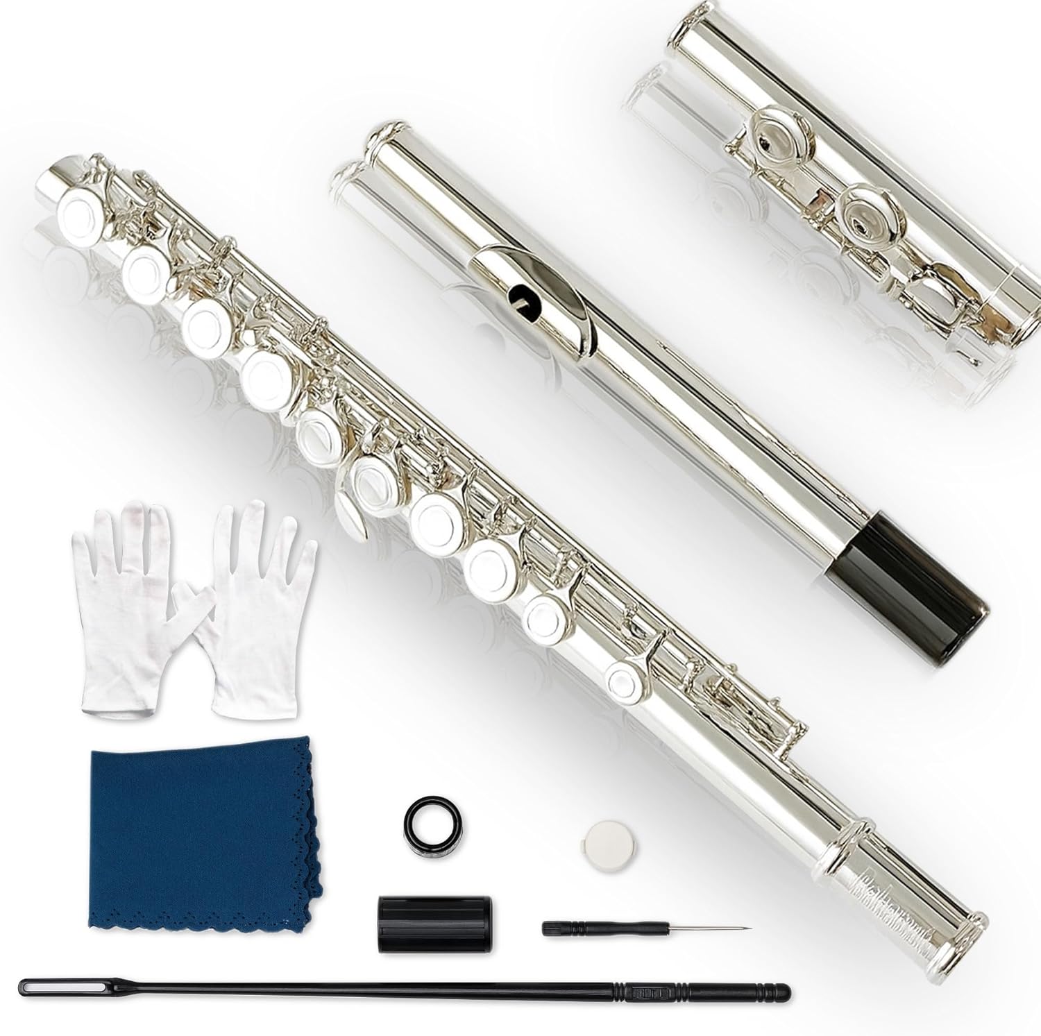 BAHAMUT 16keys Flute, C Foot Beginner Flauta with Closed Hole, Offset G, Split E - Flute Instrument for Beginners