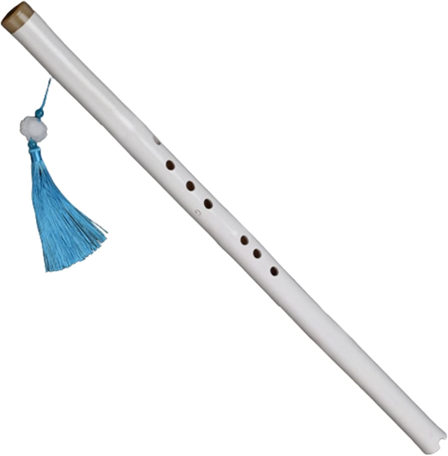 TSTS Chinese Bamboo Flute White Short Xiao One-Section Purple Bamboo Flute Eight-Hole Right-Handed Beginner F/G Wind Instrument (Color : G)