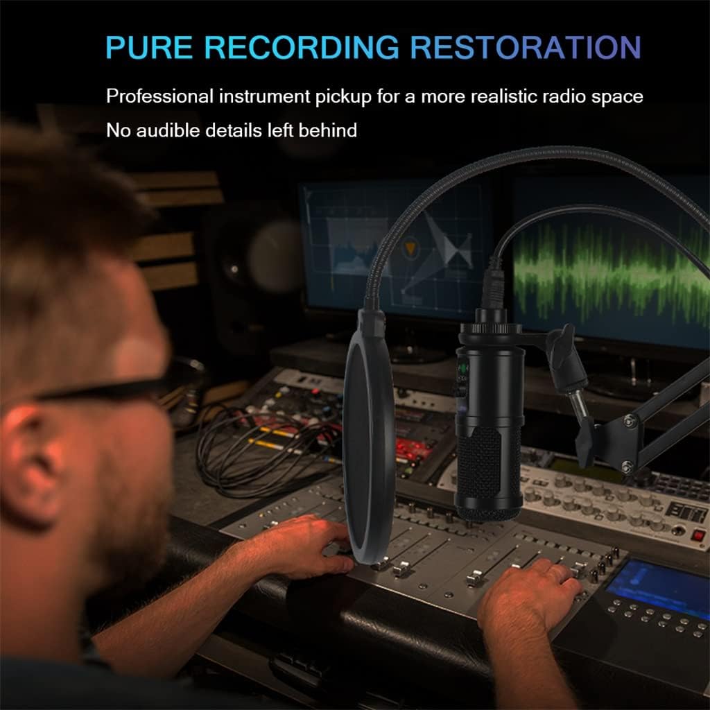 Recording RGB Condenser Microphone is Suitable for Laptop Professional USB Microphone Game Live Broadcast PK BM800