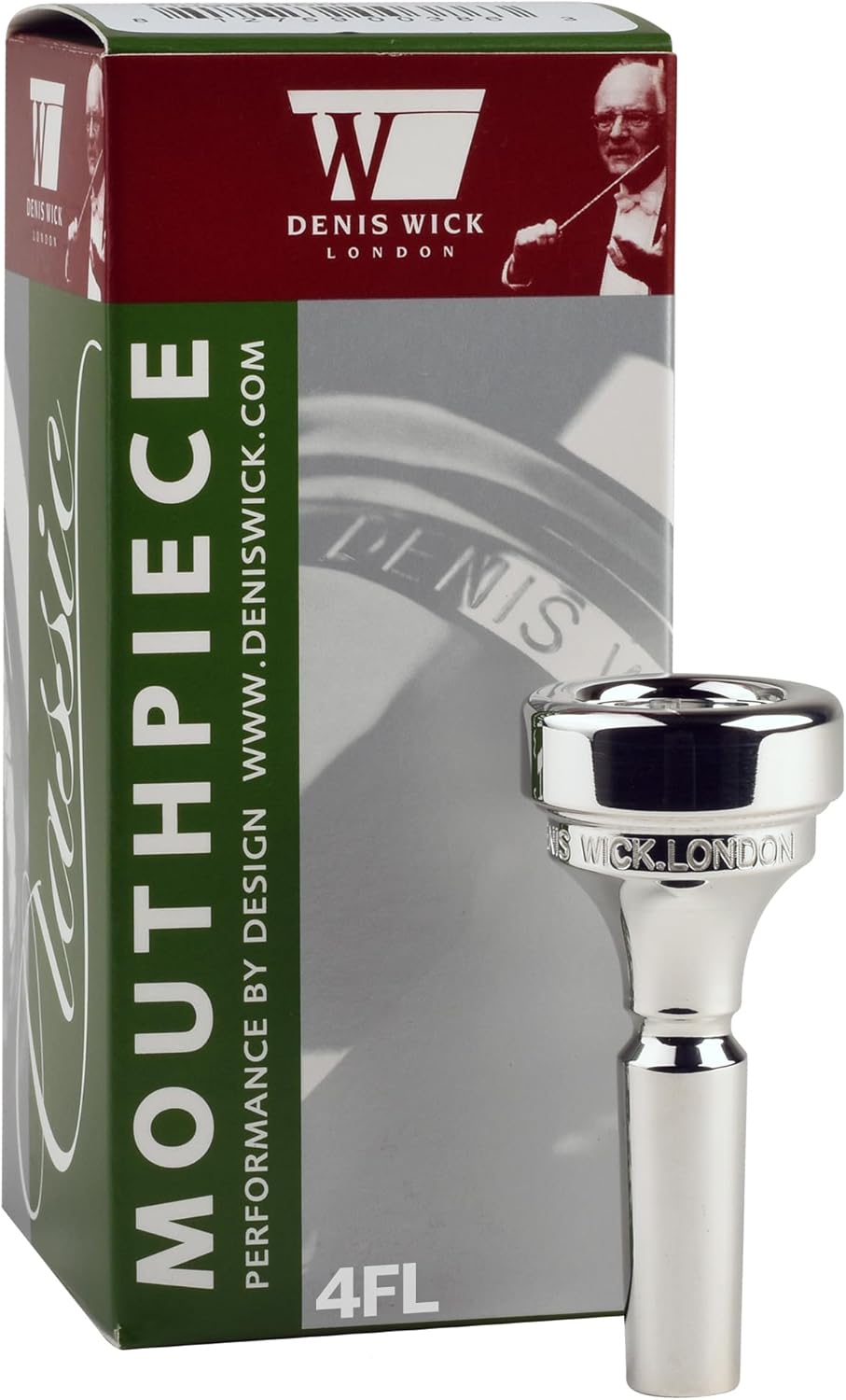 Denis Wick Classic Flugelhorn Mouthpiece Silver Plated, 5884-2FL - Open Backbore for Balanced Airflow & Tone - Large Shank Flugelhorn Accessories for Easy Articulation 17 x 4.92 x 4.6mm