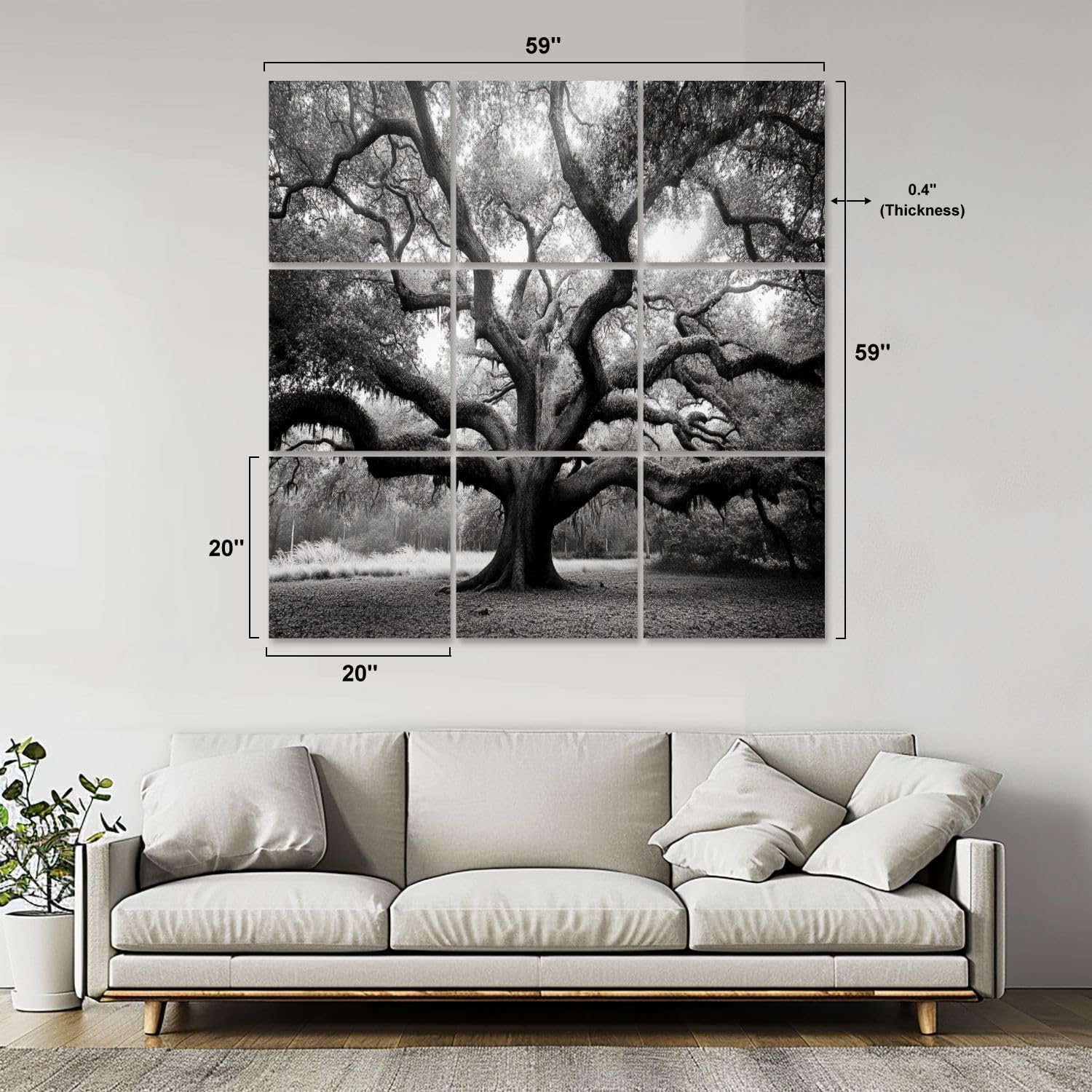 Art Acoustic Panels Self Adhesive tree pictures royalty photos 9 Packs Decorative Soundproof Wall Panels Large Sound Absorbing Panels for Home Office 60