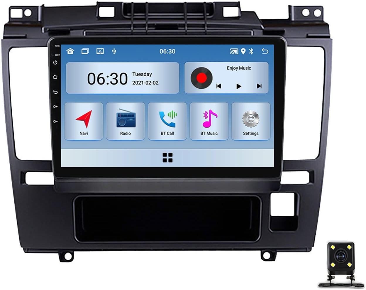 Car Stereo Multimedia MP5 Player for Nissan Tiida 2005~2010 Car Audio with Rear View Camera FM Radio 9 Inch Touch Screen Support Bluetooth/WiFi/SWC/Mirror Link/Carplay+Android Auto