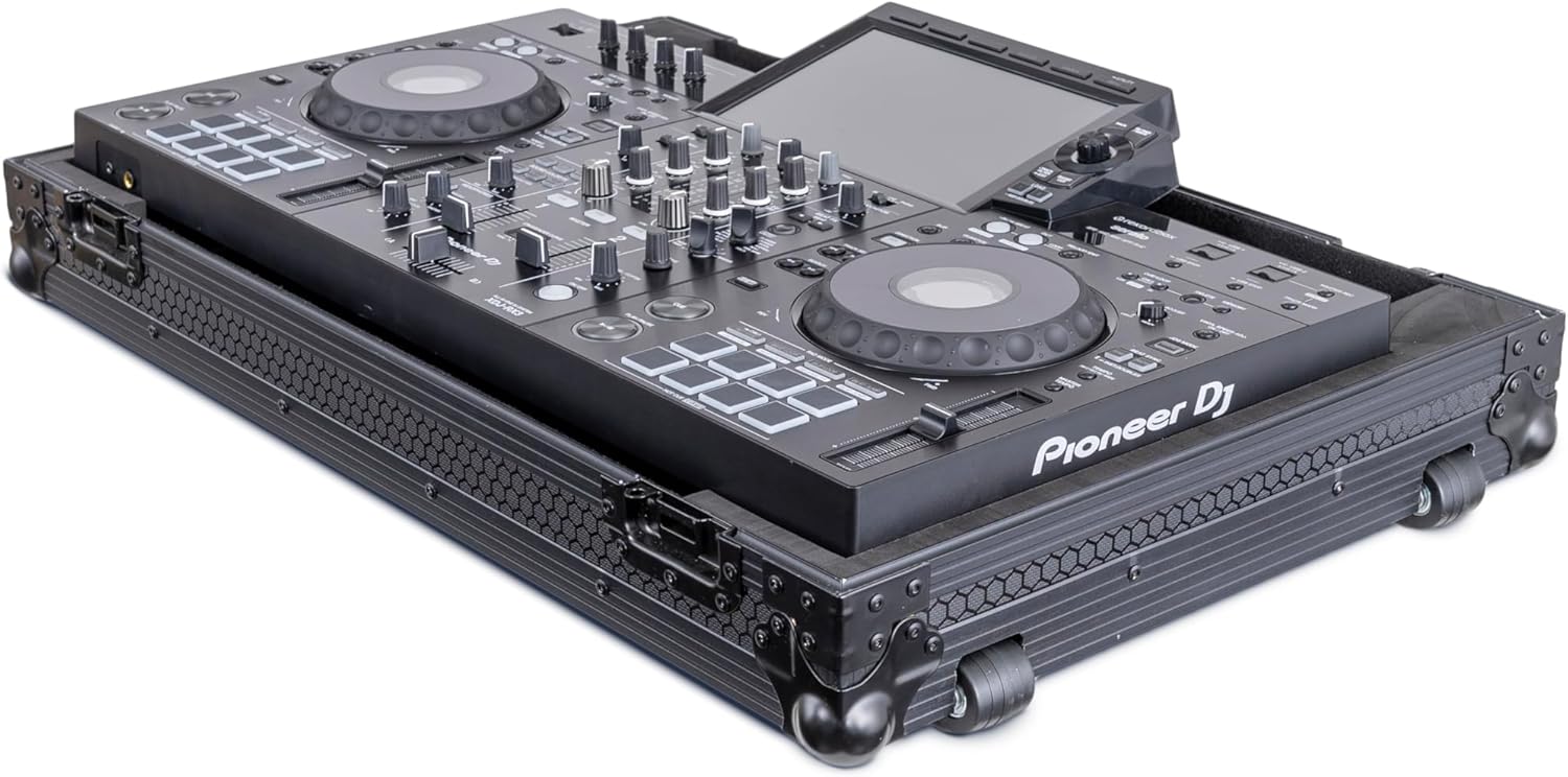 Headliner Pitch Black Low Profile Flight Case Compatible with Pioneer XDJ-RX3 with Wheels