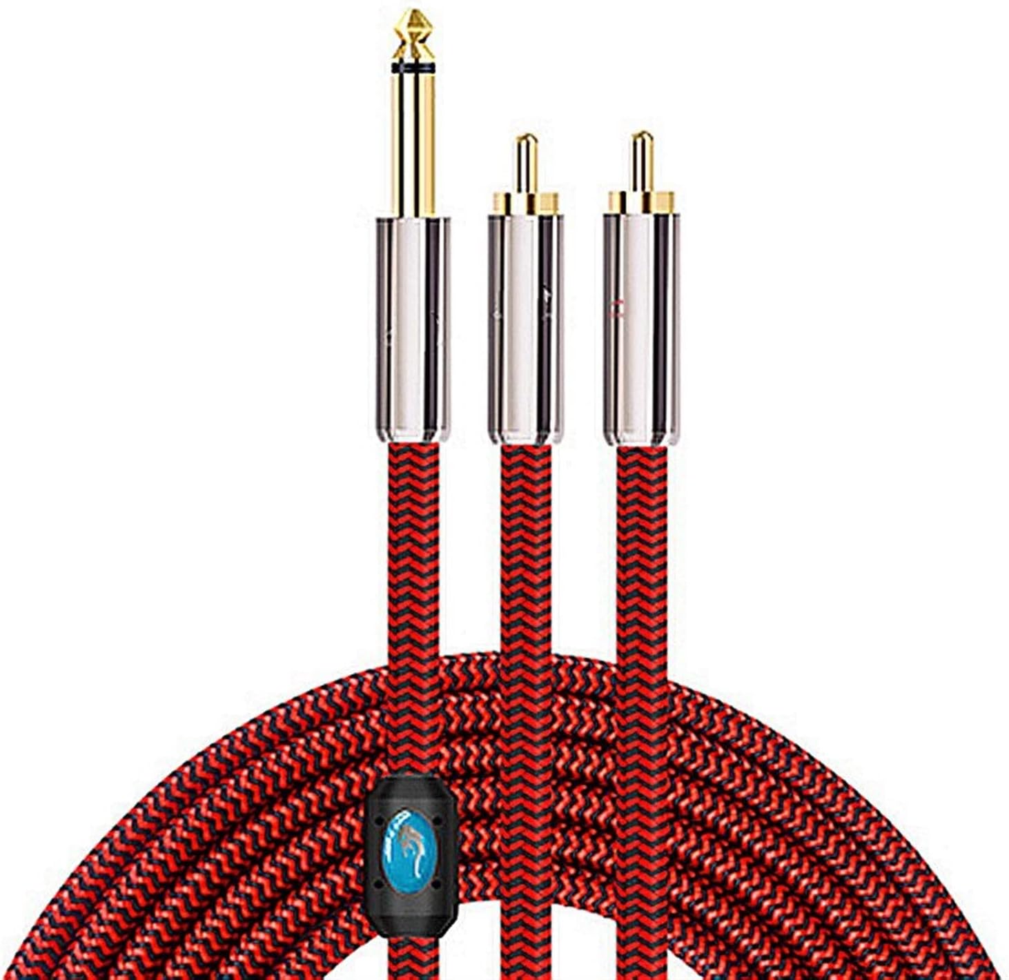 Guitar Cable for Mixer Sound Electric Guitar Bass Shielded Cords 1/4'' 6.35mm Output Cable (Color : B, Size : 10m)