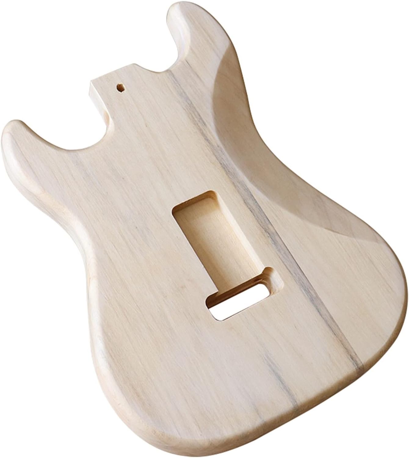 FLFL Poplar Wood Electric Guitar Body Wood Color for ST Guitar Body Parts Guitar Accessory Unfinished Guitar Kit