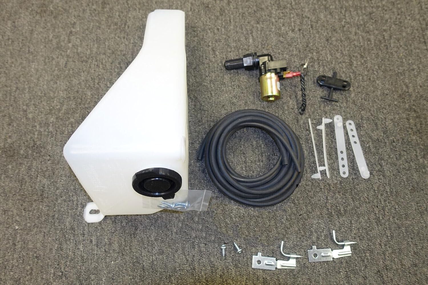 Electric Windshield Washer Bottle and Hose Kit with Nozzles Compatible with 1970-1971 Cuda and Chall