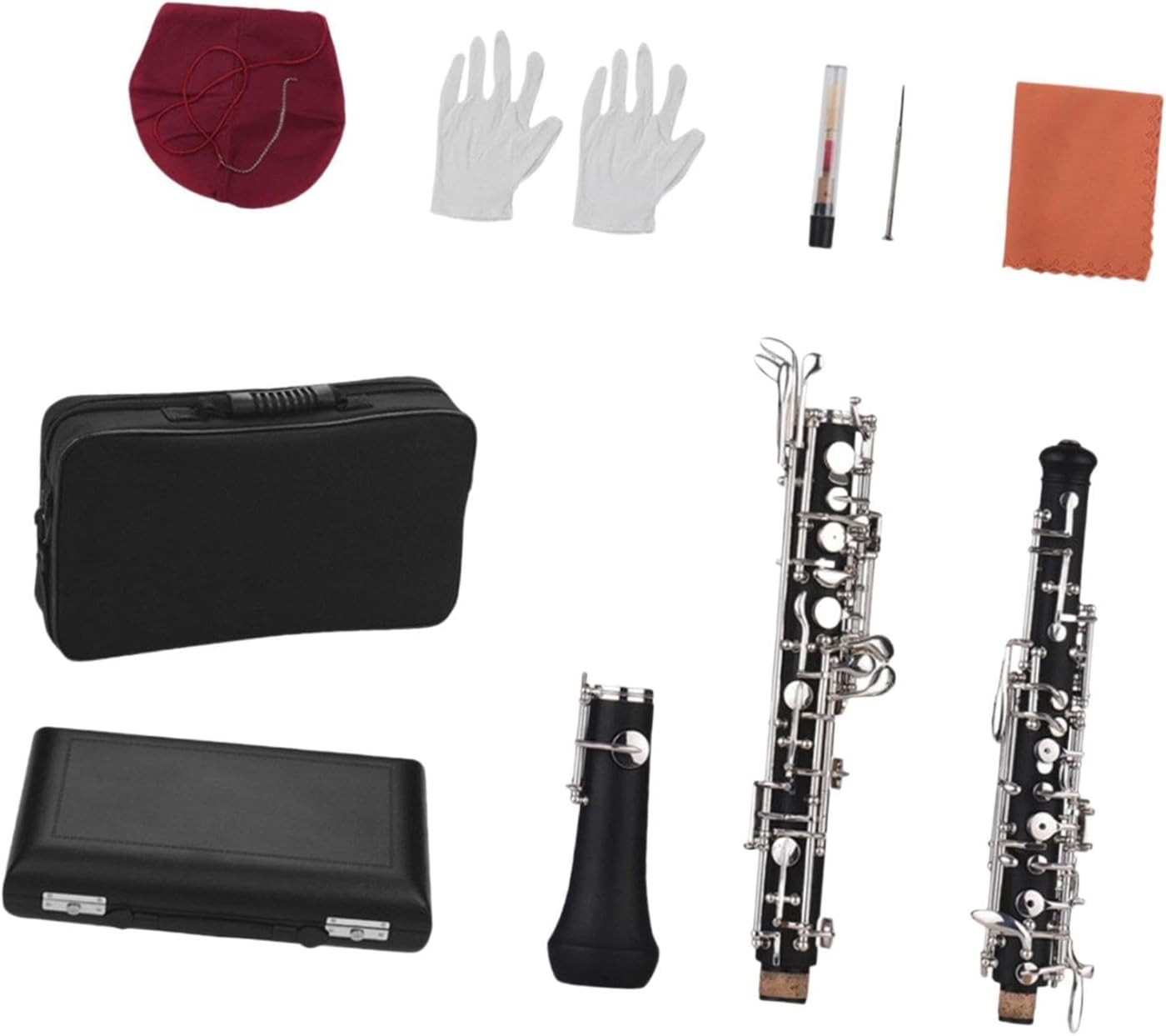 Oboe C Key, Convenient to Carry, 22 Keys Semi Automatic Woodwind Instrument with Carrying Bag for Students Professionals