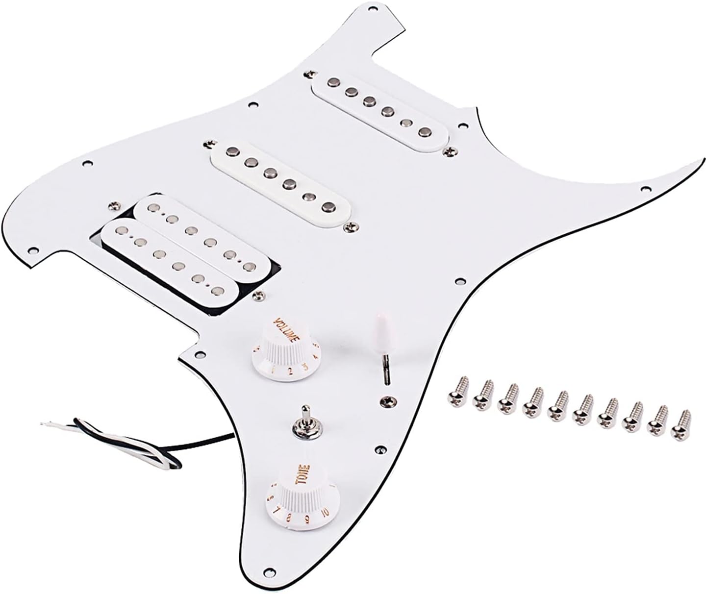 KESHUO Loaded Prewired Pickguards SSH Alnico for ST Electric Guitar Loaded Pickguard Pre-Wired