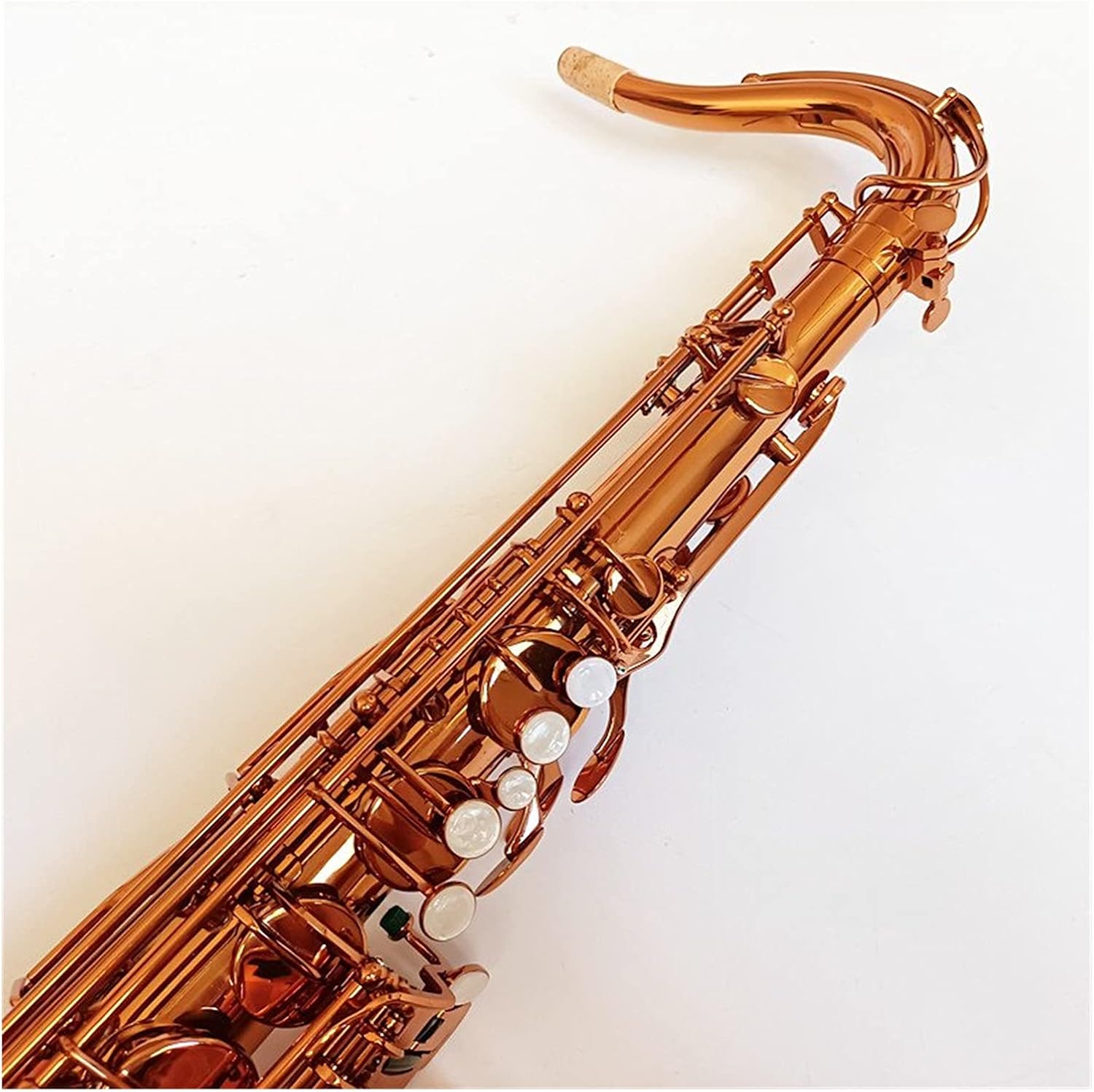Tenor Saxophone Instruments Coffee Color Copper Simulation Brass with Mouthpiece Student Saxophone