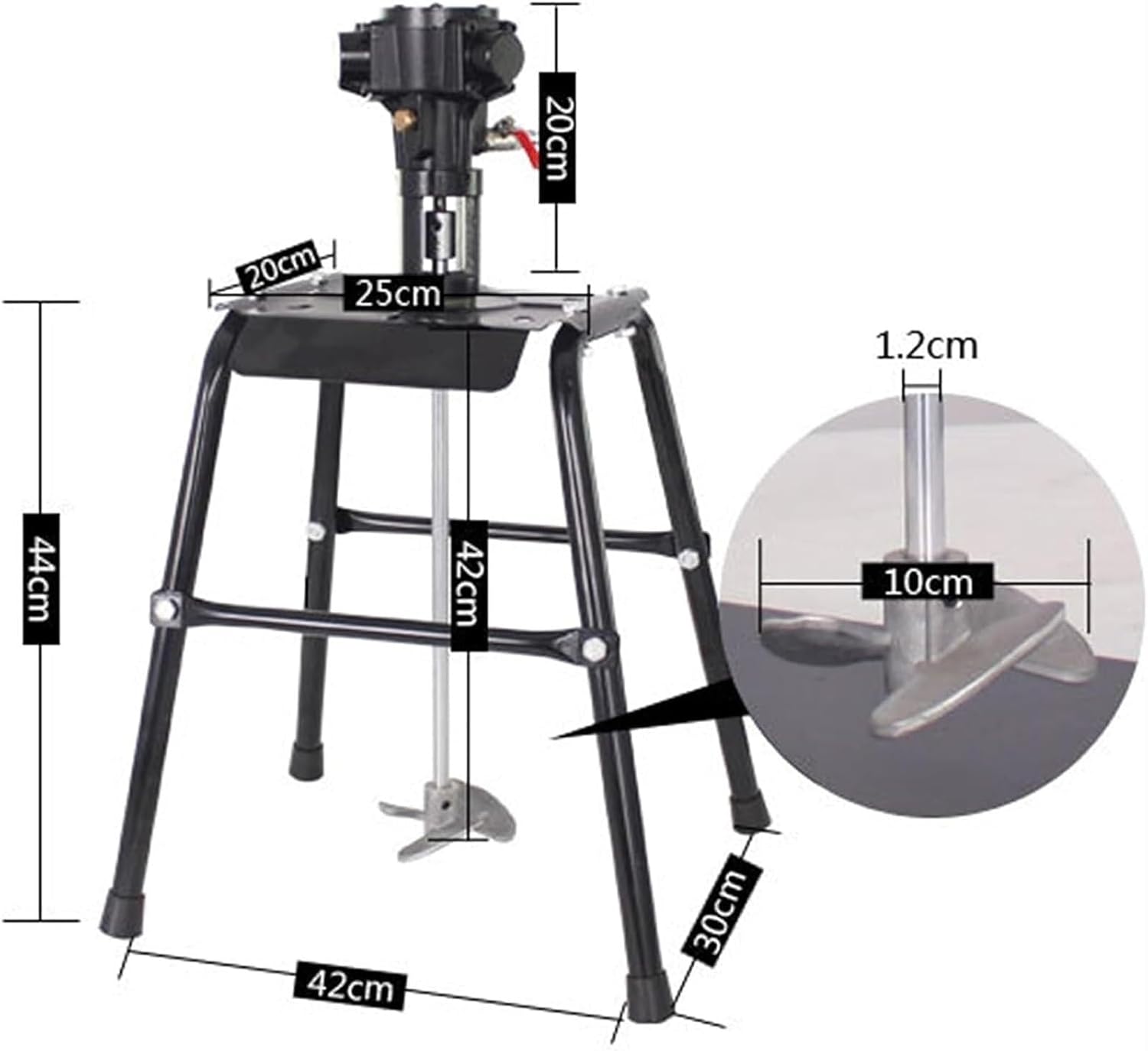 Pneumatic Paint Mixer Machine, 5 Gallon Platform Type Stirring Machine, Stainless Steel Air Mixer Machine, for Paint Coating Materials Viscous Liquid Ink Mix Tool