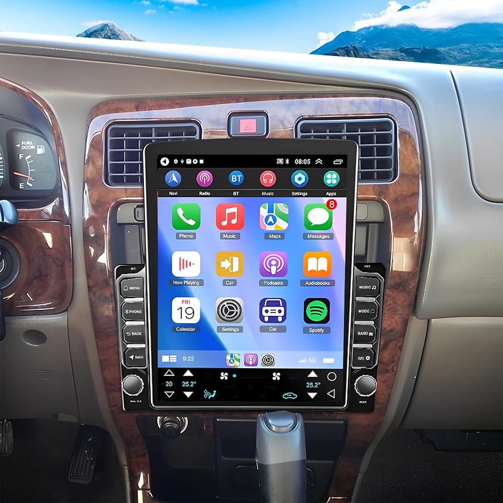 Double Din Car Stereo Radio for Toyota 4Runner 1996-2002 Android 9.7 inch Touch Screen Head Unit Car Stereo with Wireless Carplay Android Auto Support GPS Bluetooth WiFi FM RDS DSP Backup Camera