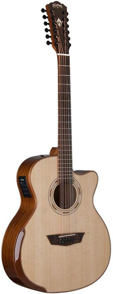 Washburn 12 String Acoustic-Electric Guitar, Natural (WCG15SCE12-O)