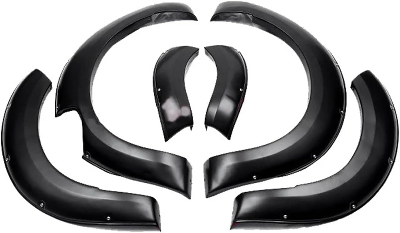 Pickup Truck Fender Flares 6PCS ABS Exterior Mud Flaps Car Parts Wheel Eyebrow with Nail Compatible for Navara Nissan NP300 2015-2020