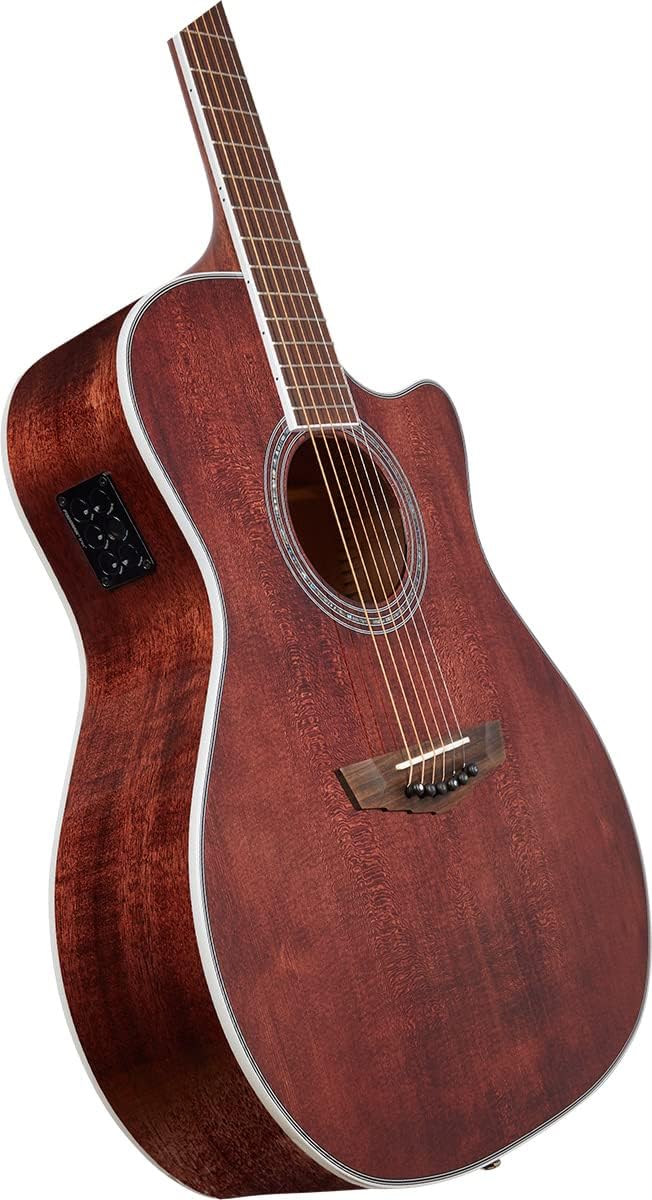 D'Angelico 6 String Acoustic-Electric Guitar, Right, Walnut Stain (DAEG200XTWALGP)