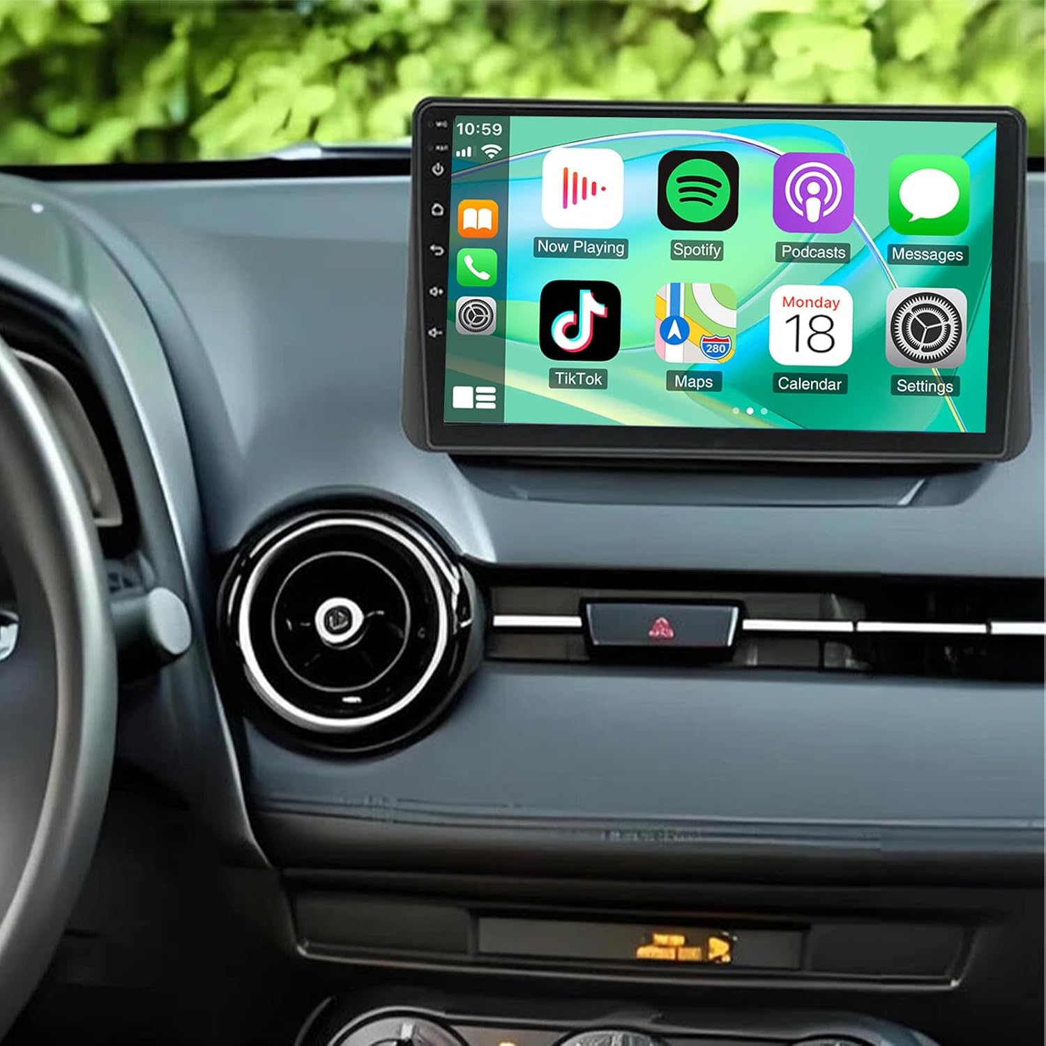 Android 13 Car Stereo Radio Compatible for Mazda 2 Demio 2014-2023,9inch Car Stereo Radio for Scion iA 2016 Yaris iA 2017-2018 w/with Carplay Android Auto Backup Camera Mic 2+32GB