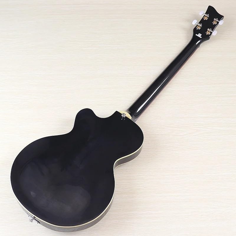 4-String Violin Bass Guitar, 41-Inch Full Size Electric Bass Guitarra, Laminated Spruce Top,22-Fret Synthetic Wood Fingerboard(M2 Black)