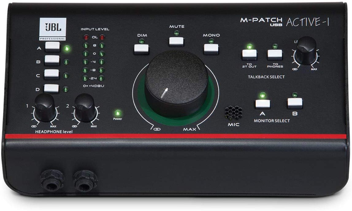 JBL Professional Active-1 Precision Monitor Control, Studio Talkback with USB Audio I/O