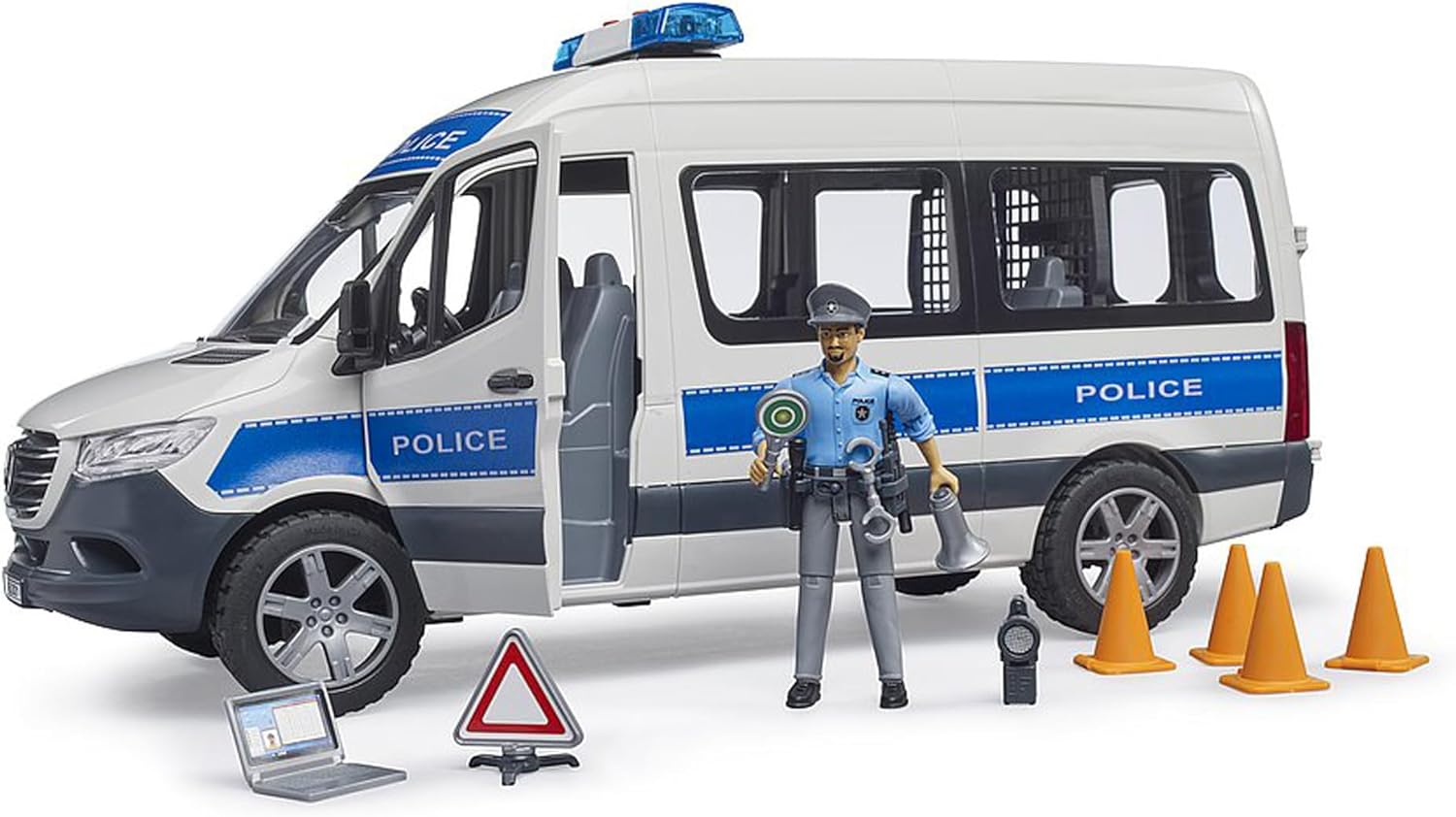 Bruder 02683 MB Sprinter Police Emergency Vehicle with Light & Sound Module