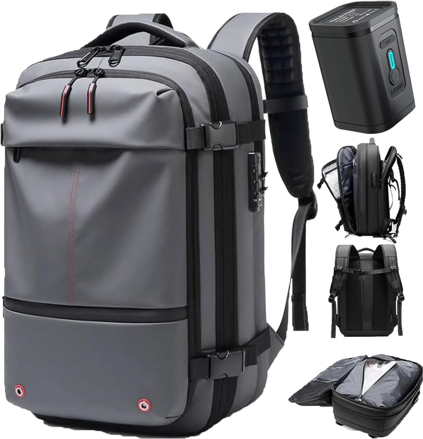 Fridavac Pac, 60l Large-Capacity Expandable Carry On Travel Backpack, Anti Theft Backpack