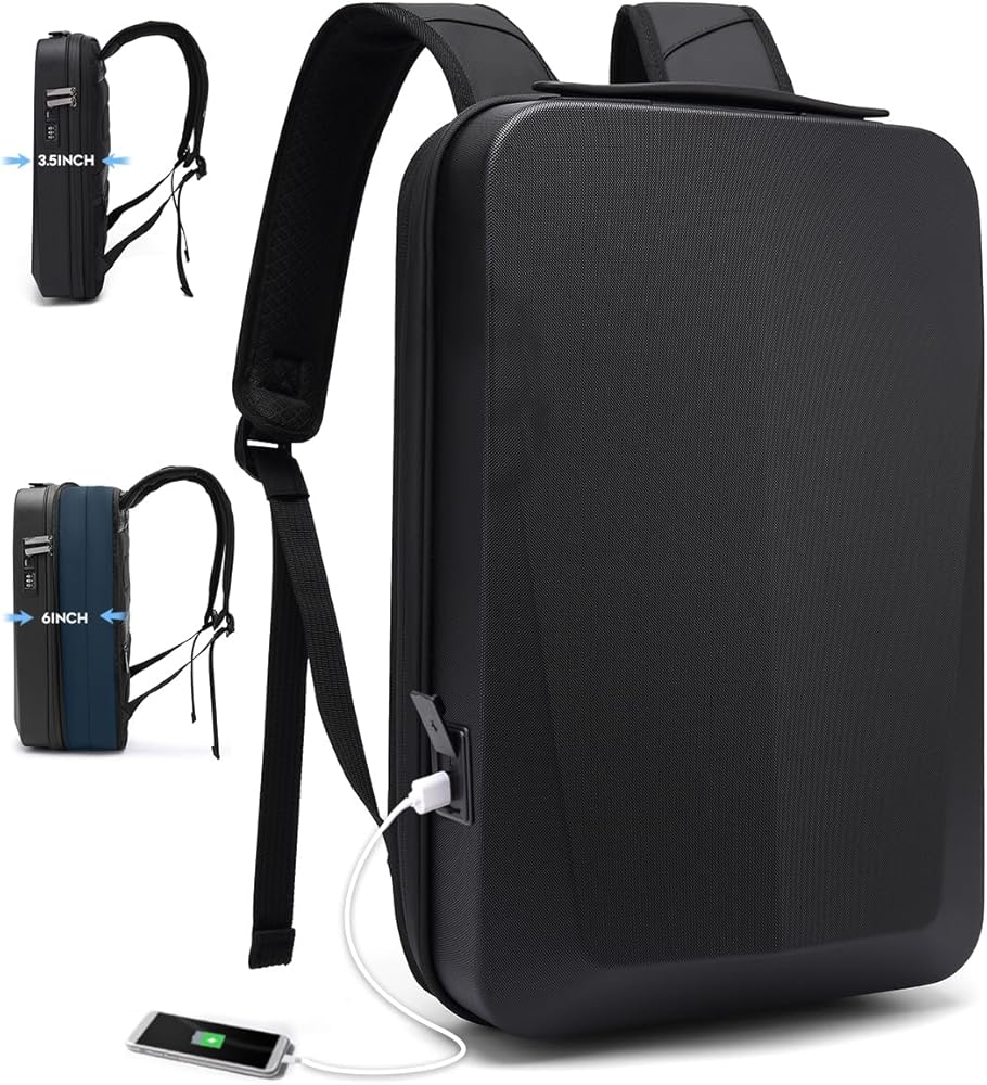 BANGE Laptop Anti-theft backpack Hard Shell Expandable Commute backpack can Hold 15.6 inch laptop for men and women