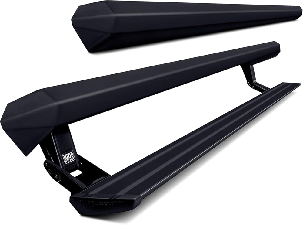 RealTruck AMP Research PowerStep Smart Series | Fits 2018 - 2024 RAM 2500/3500 Diesel & more (See Description) | 86239-01A | Rust Proof Aluminum Retractable Electric Steps with LED Step Lights