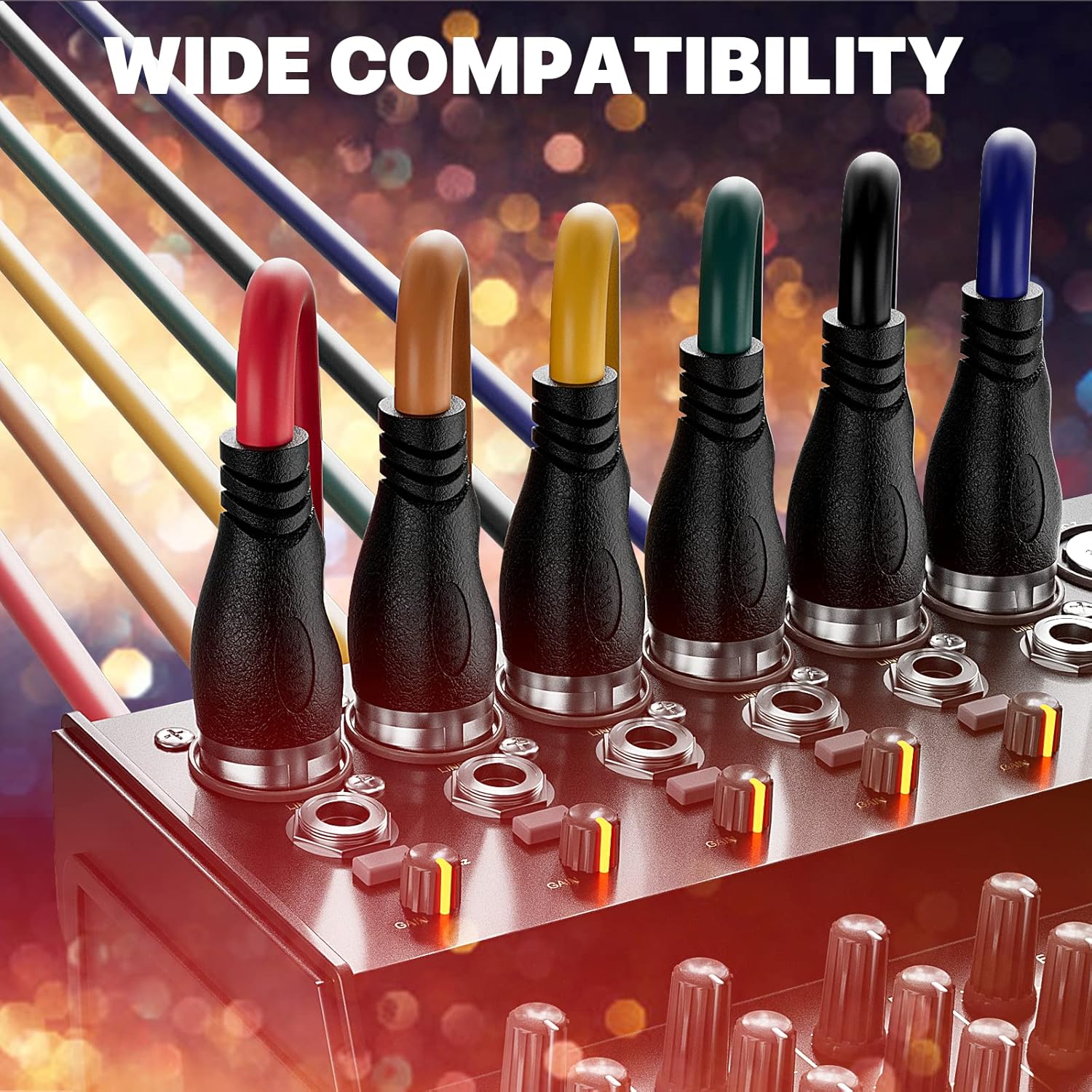 EBXYA Colorful XLR Cable 25ft 6Packs&XLR Cable 10ft 6Packs