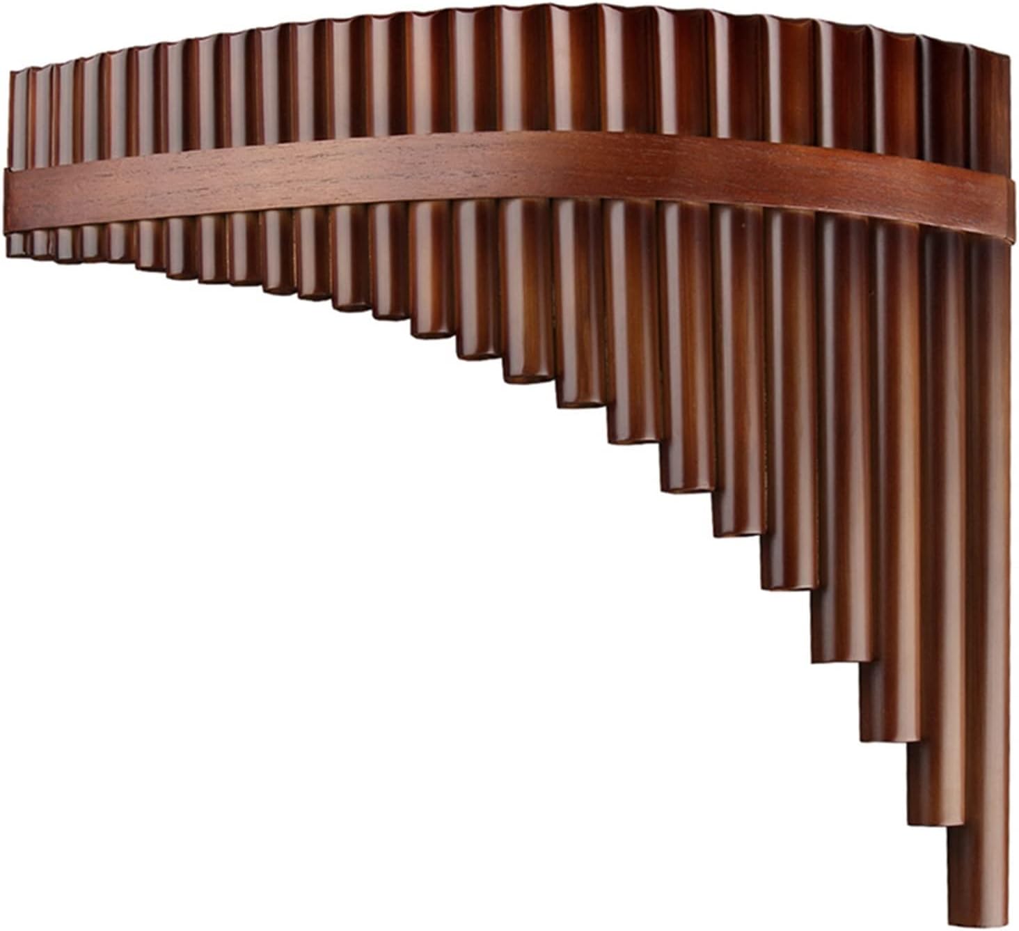 KESHUO 25 Pipes G Key Pan Flute Woodwind Instrument Bamboo Pan Flute Panpipes (Color : Left-Hand)