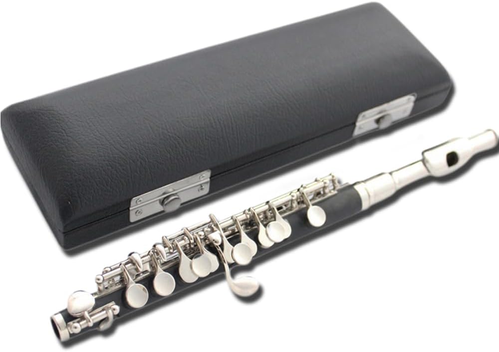 C-key Bakelite White Copper Tube And Silver-plated Professional Band Plays Piccolo Instruments, With Luggage And Maintenance Set.
