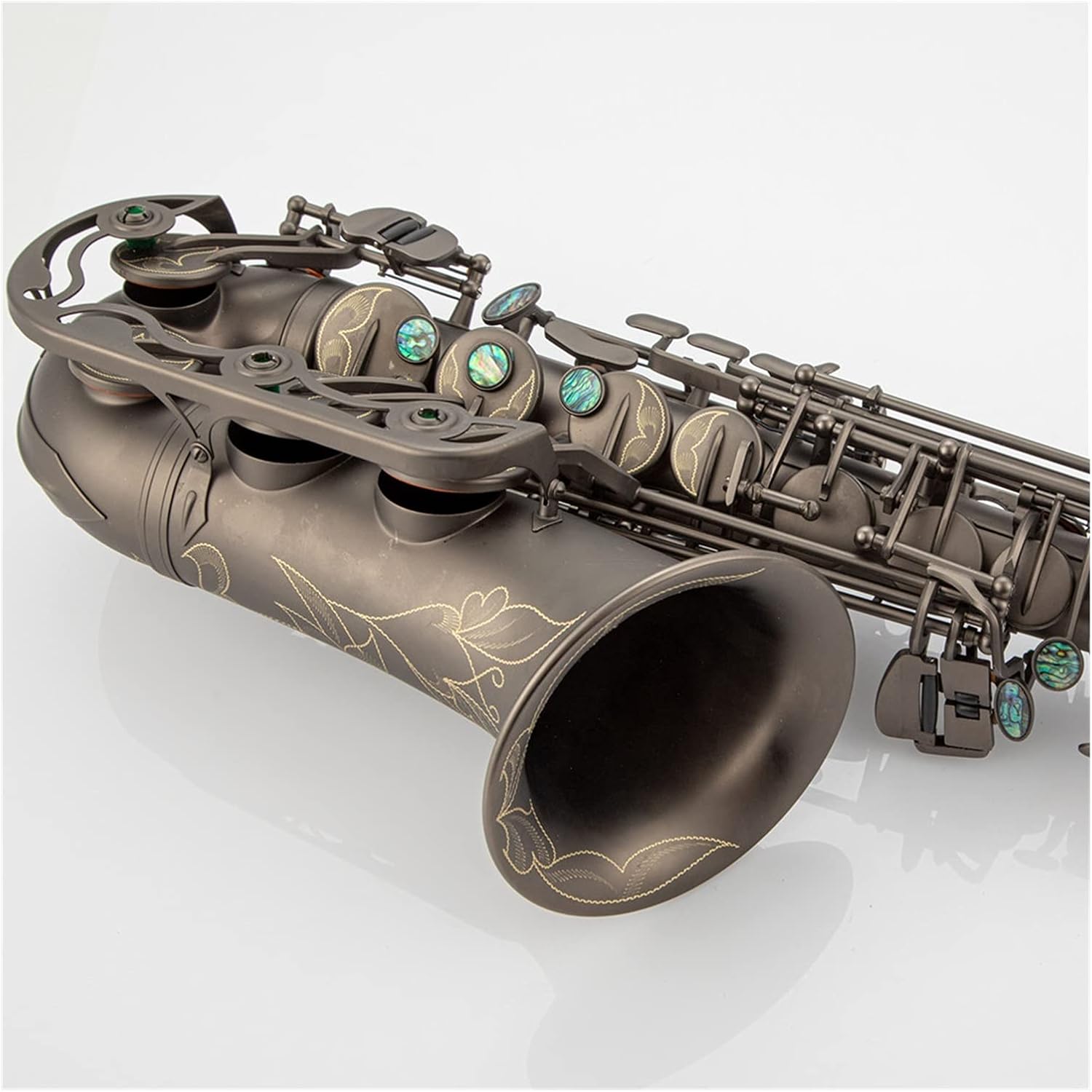 Alto Saxophone E Flat Matte Black Musical Instruments Saxophone Professional Grade Encarved Student Saxophone