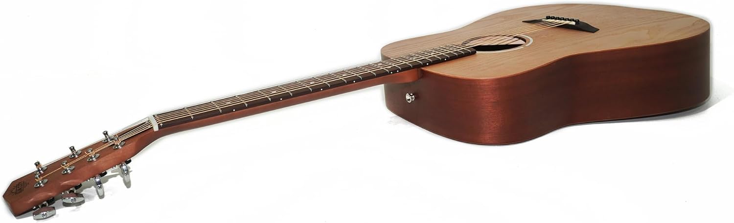 New Acoustic Guitar Seven 7 Strings, Classic Dreadnought Guitar, made in Ukraine by Trembita SunCity Light Natural Wood!