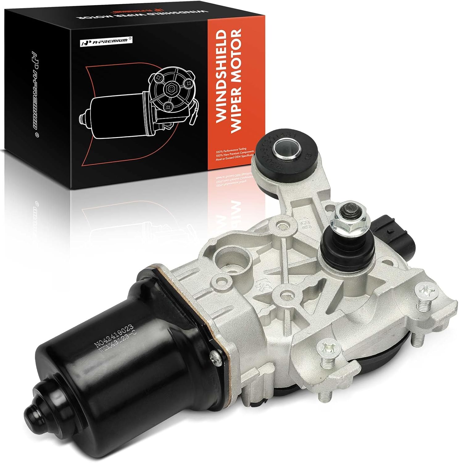 A-Premium Front Windshield Wiper Motor Compatible with Nissan Pathfinder 2013-2015 & Infiniti QX60 2014-2016, JX35 2013, 4-Pin