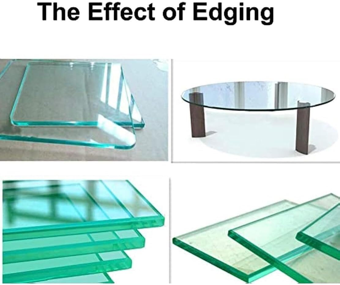 Portable Small Glass Edger, Electric Glass Edging Machine, DIY Diamond Glass Art Corner Grinding Edging Machine, Polish Edge Machine for Plane,Curve, Rounded Corner (Color : Blue)