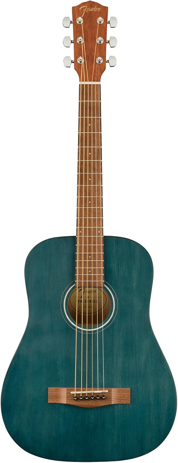 Fender FA-15 3/4 Scale Steel String Acoustic Guitar, with 2-Year Warranty, Blue, with Gig Bag