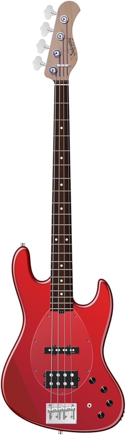 Sadowsky MetroExpress Vintage M/J Bass Guitar - Solid Candy Apple Red Metallic, Morado Fingerboard
