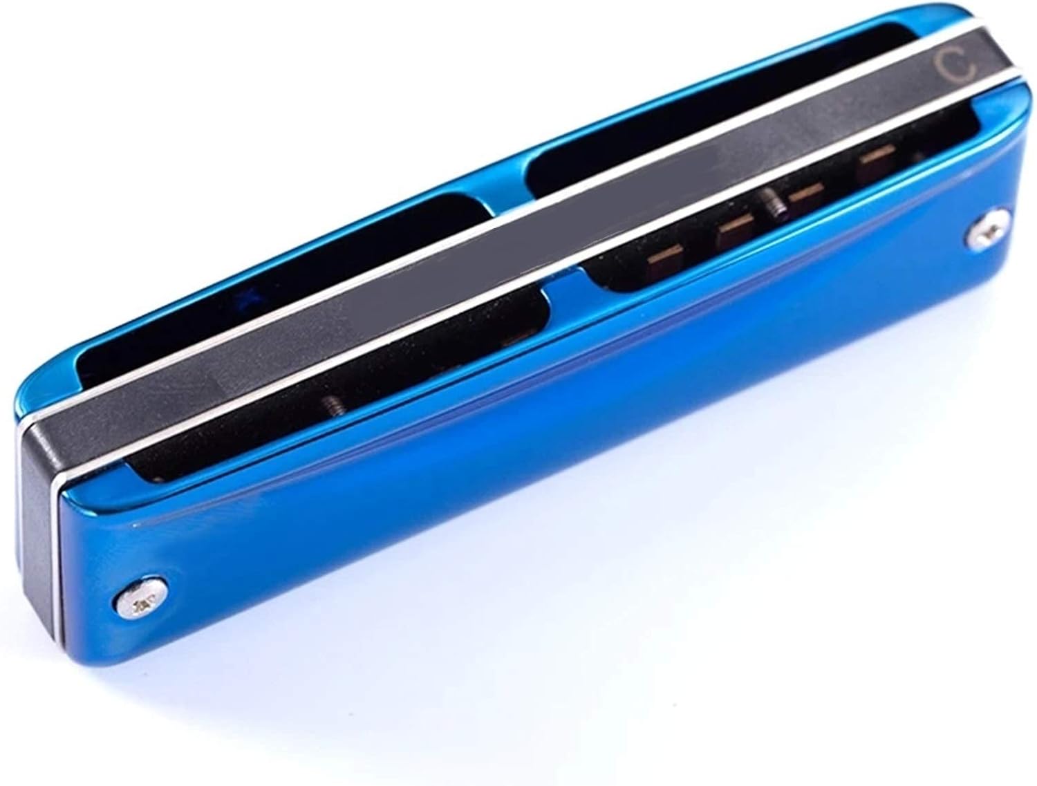 Harmonica 10 Holes Diatonic Harmonica Blues Harp Mouth Organ Key C Professional Musical Instruments (Color : Key of EB)
