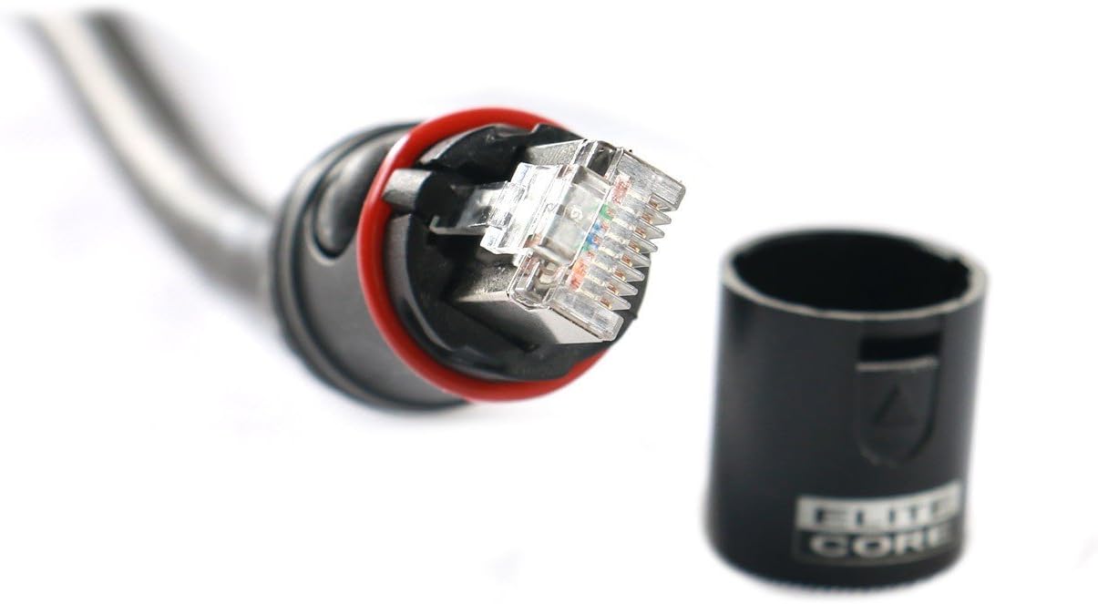 Elite Core PROCAT5E | Ultra-Flexible Shielded Tactical CAT5E | CS45 Converta-Shell Connectors | 50' ft, 50 (PROCAT5E-S-CS-50)