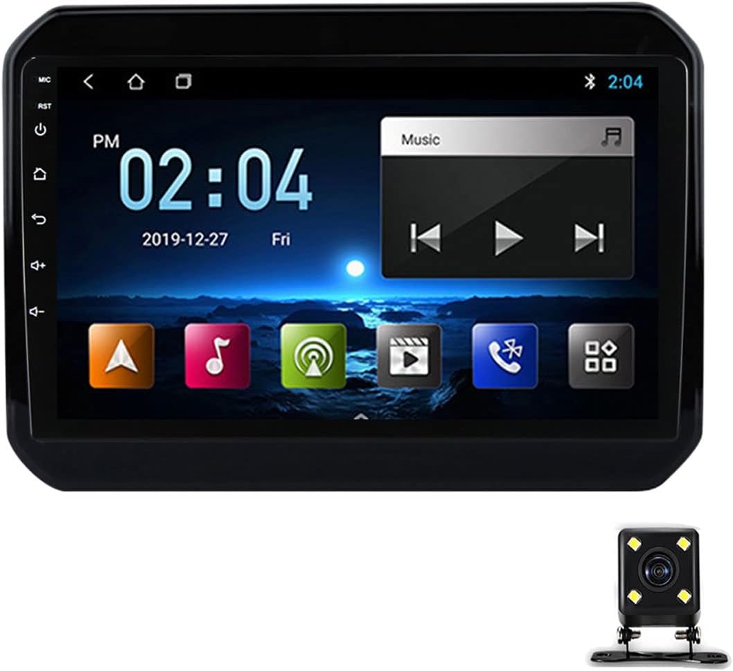 Double Din Car Stereo 9 Inch Touch Screen Multimedia MP5 Player for Suzuki Ignis 2016-2020 Car Audio with Rear View Camera FM Radio Support SWC/Bluetooth/4G/Wifi/Carplay